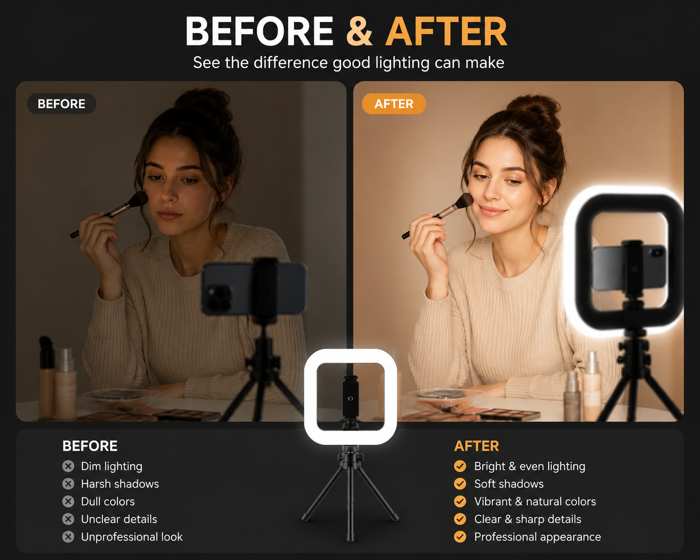 Luz LED para Creadores de Contenido Profecional